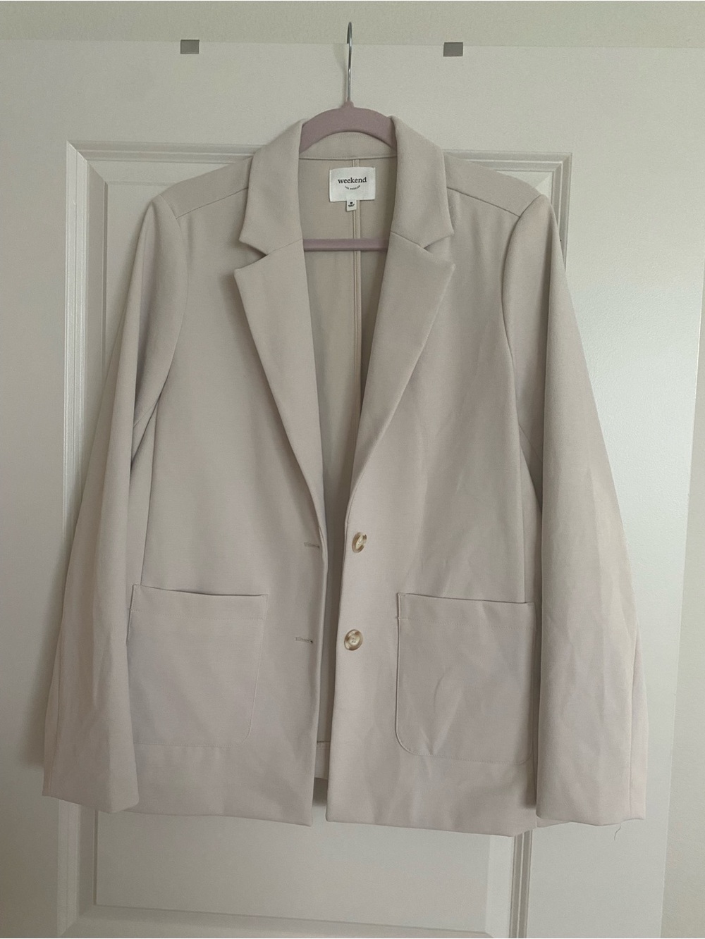 Weekend Max Mara LA Women’s Light Cream Button Blazer | Medium